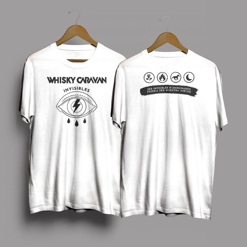 Camiseta INVISIBLES (BLANCA PECHO Y ESPALDA)